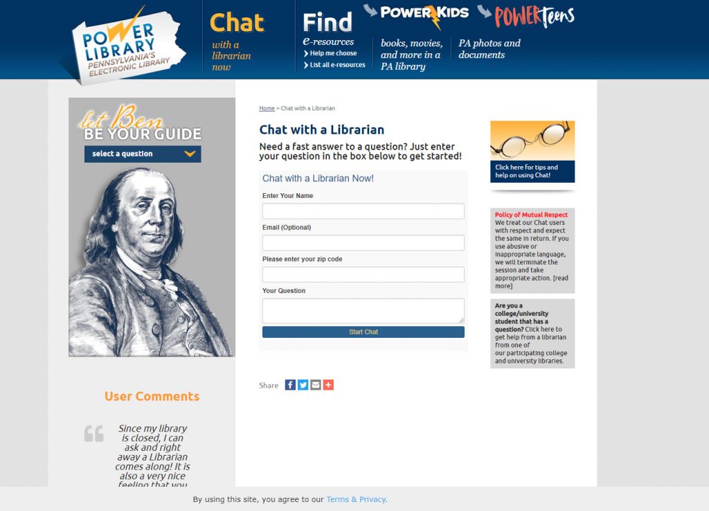 Chat with a Librarian