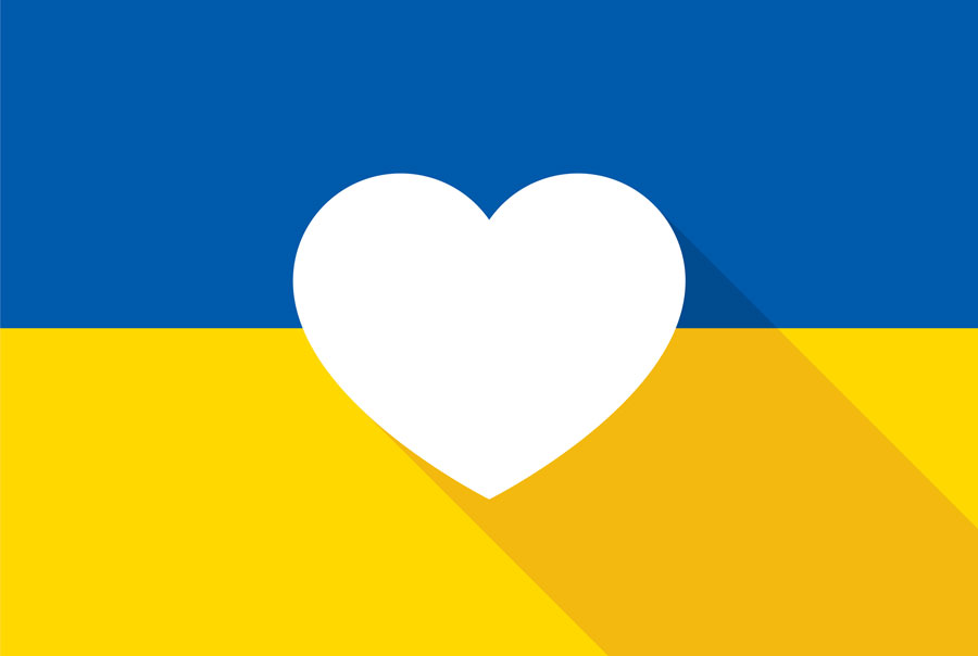 Ukraine Flag with a heart